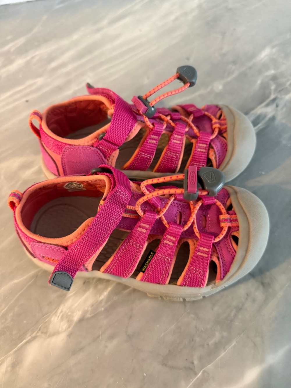 Keen Kids Pink and Orange Closed-Toe Adventure Sandals